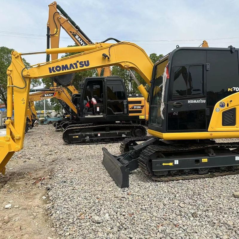 Использованный экскаватор Komatsu PC70 вторая рука 7тонный мини-скрыватель