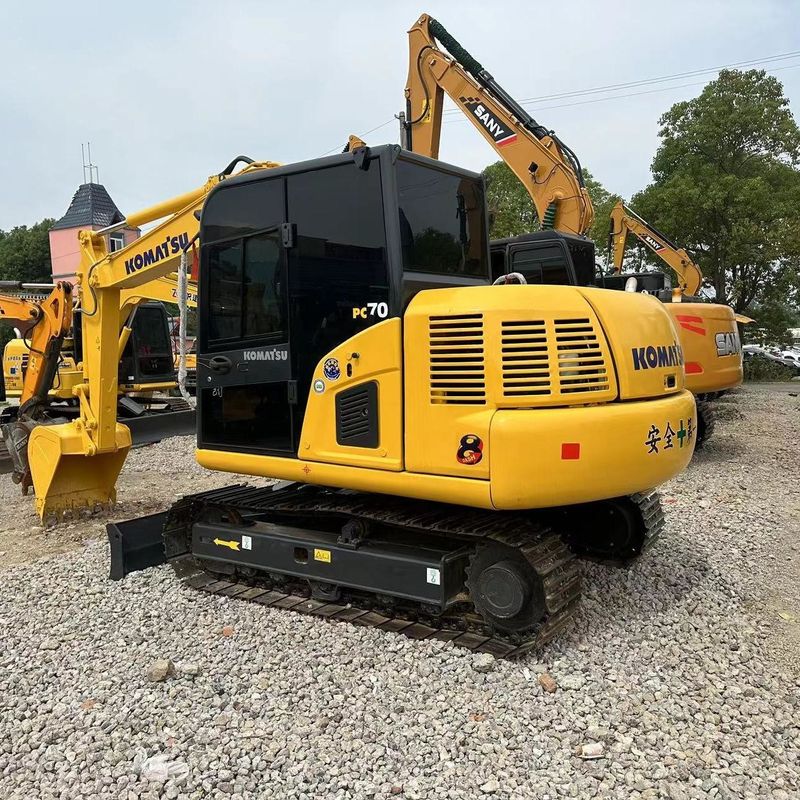 Использованный экскаватор Komatsu PC70 вторая рука 7тонный мини-скрыватель