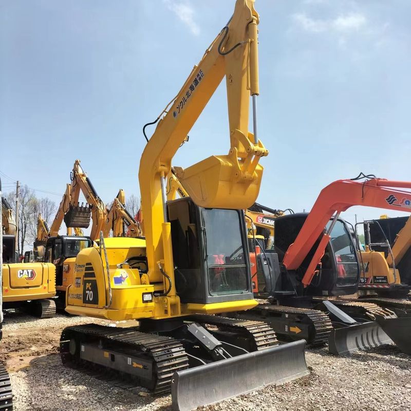 Подержанный Komatsu Digger PC70 Подержанный 7тонный мини-экскаватор малого типа
