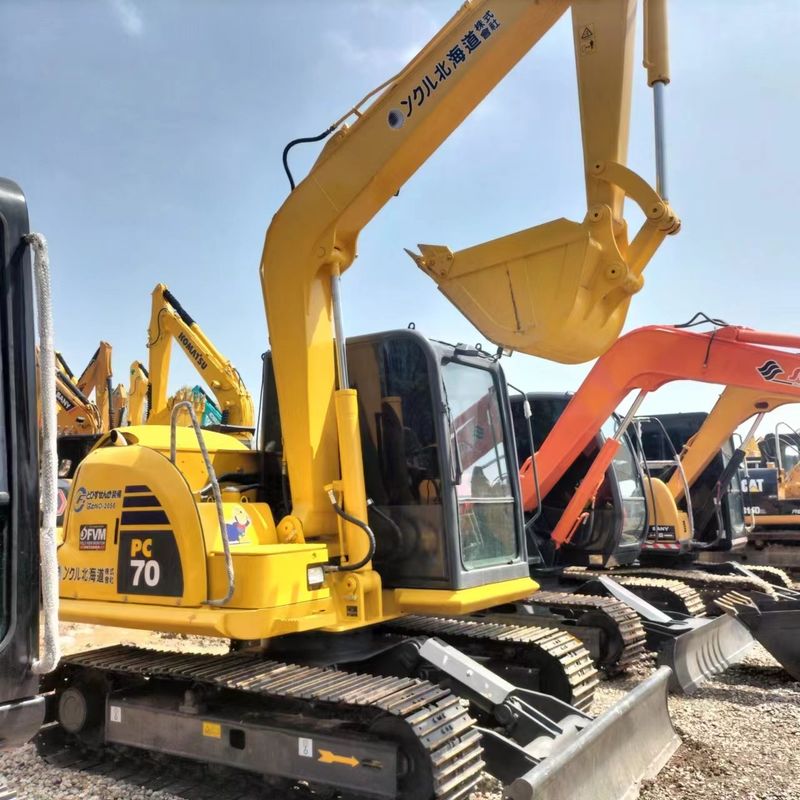 Подержанный Komatsu Digger PC70 Подержанный 7тонный мини-экскаватор малого типа