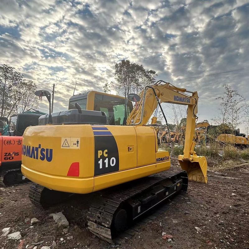 Подержанный Komatsu Digger PC110 Использованный 11тонный мелкий экскаватор
