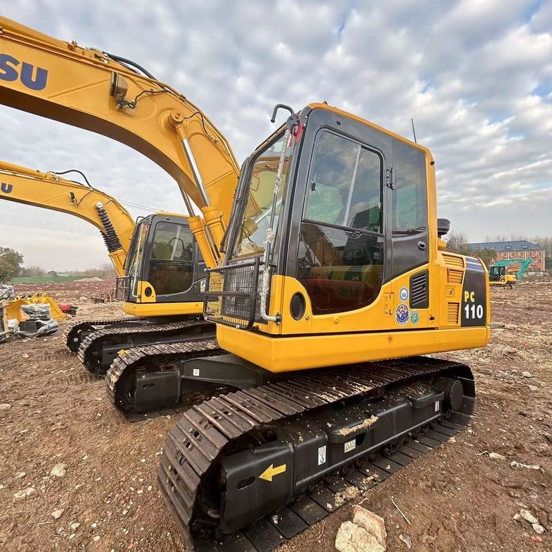 Подержанный Komatsu Digger PC110 Использованный 11тонный мелкий экскаватор