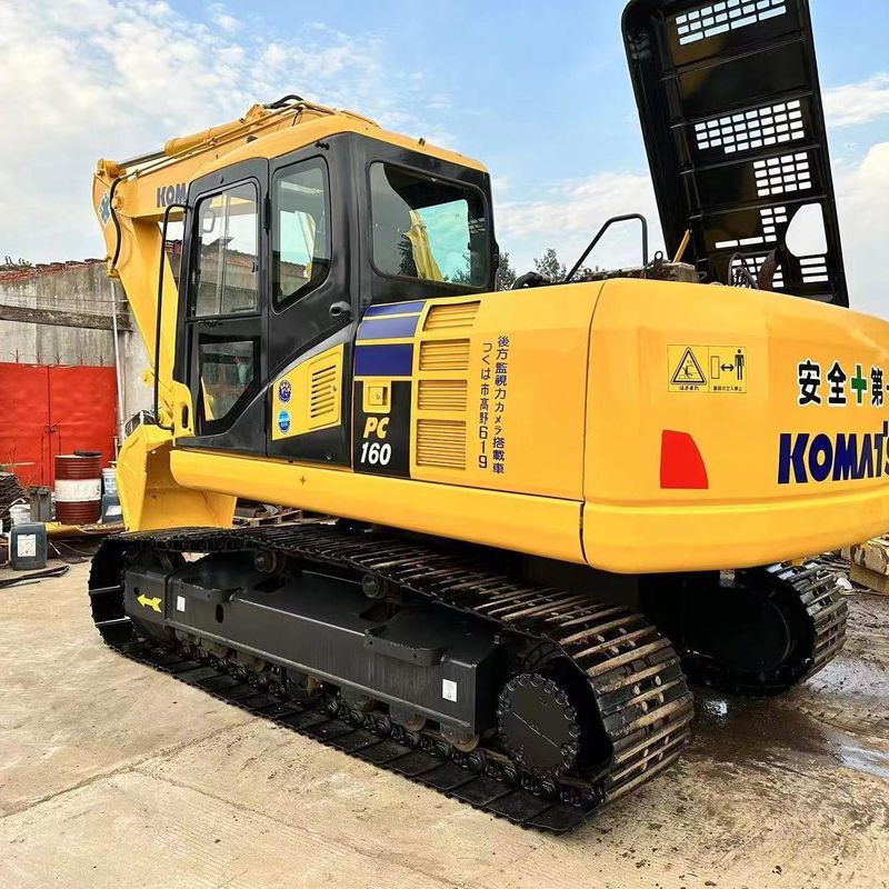 Использованный экскаватор Komatsu PC160 вторая рука 16тонный небольшой винтовой экскаватор