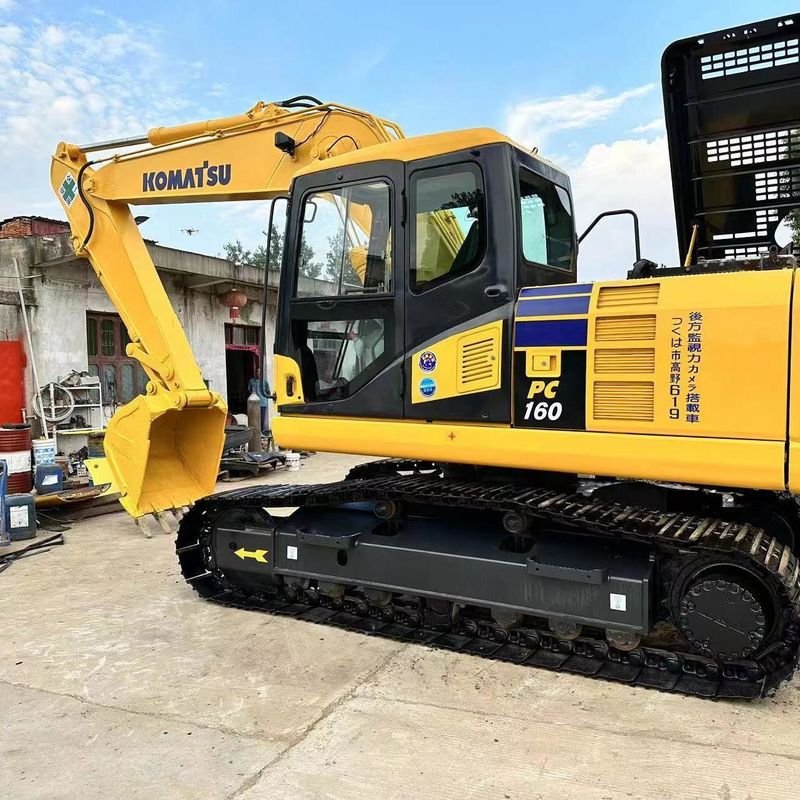 Использованный экскаватор Komatsu PC160 вторая рука 16тонный небольшой винтовой экскаватор