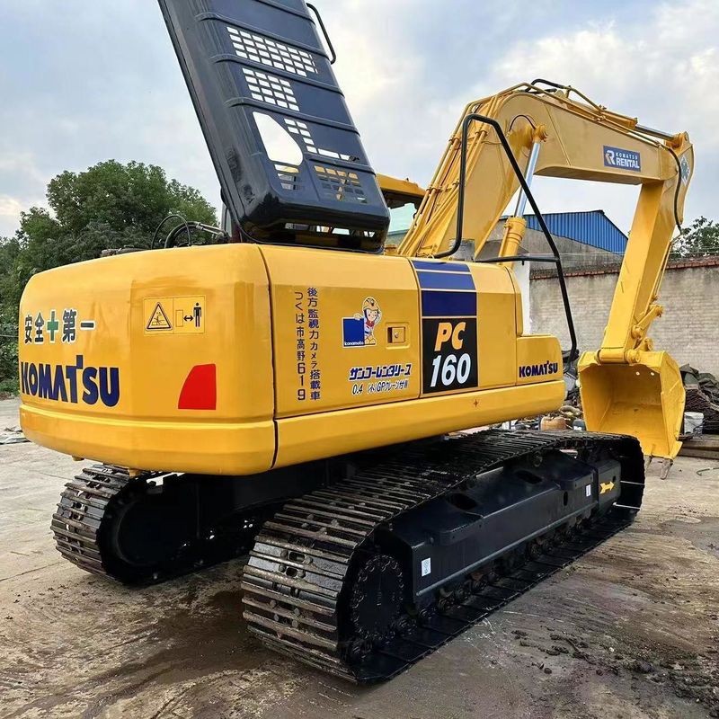 Использованный экскаватор Komatsu PC160 вторая рука 16тонный небольшой винтовой экскаватор