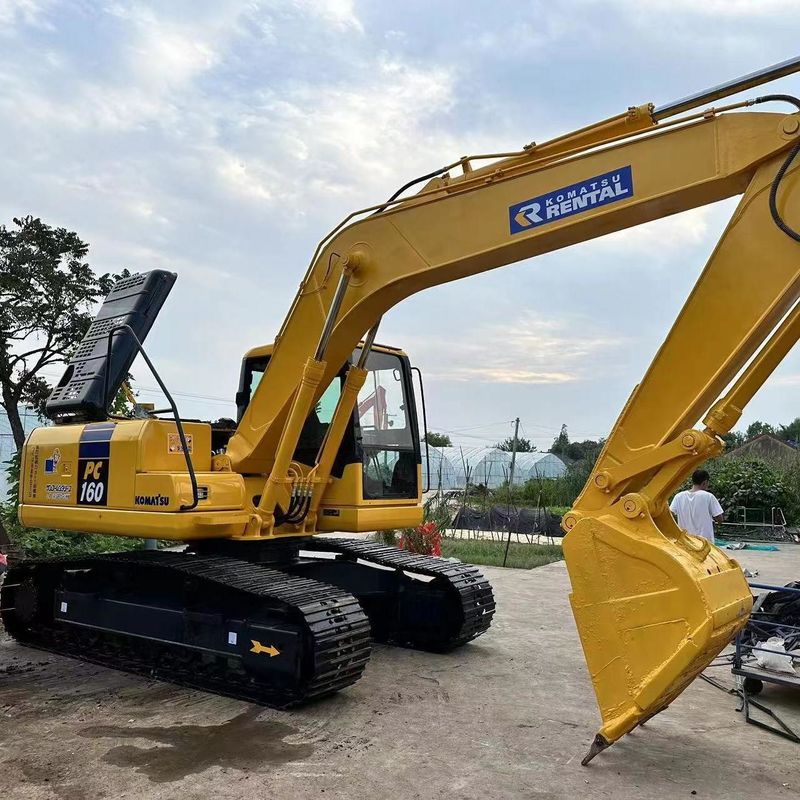 Использованный экскаватор Komatsu PC160 вторая рука 16тонный небольшой винтовой экскаватор