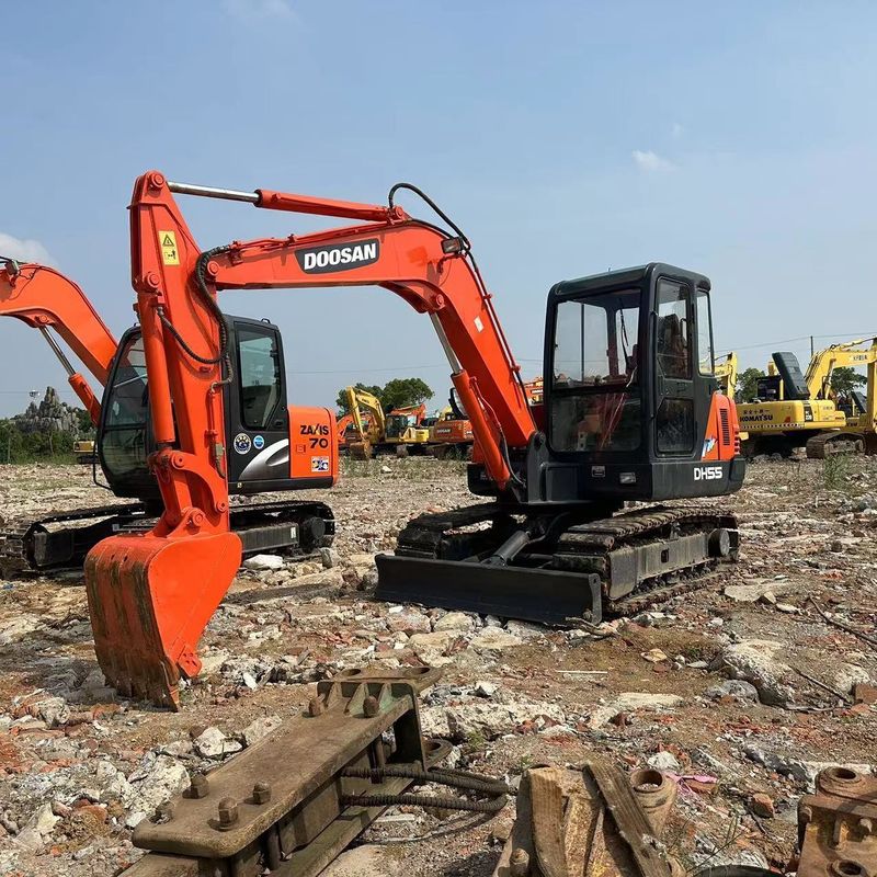 Использованный Doosan Digger DH55 вторая рука 5,5 тонны Малый тип мини-краллер экскаватор