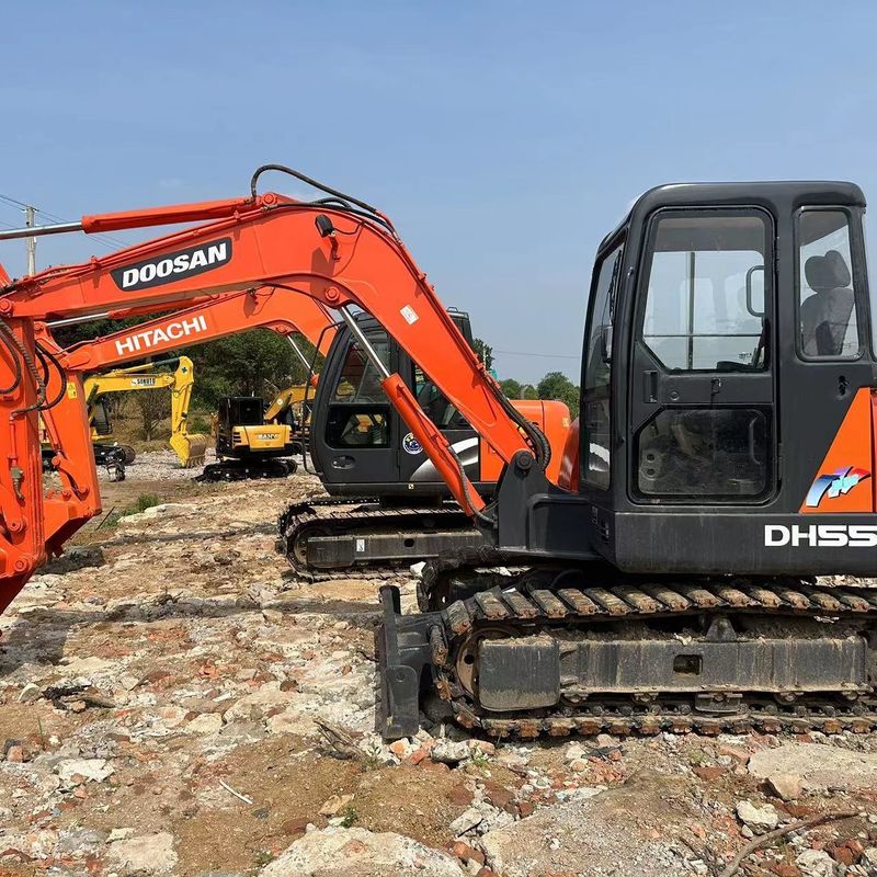 Использованный Doosan Digger DH55 вторая рука 5,5 тонны Малый тип мини-краллер экскаватор