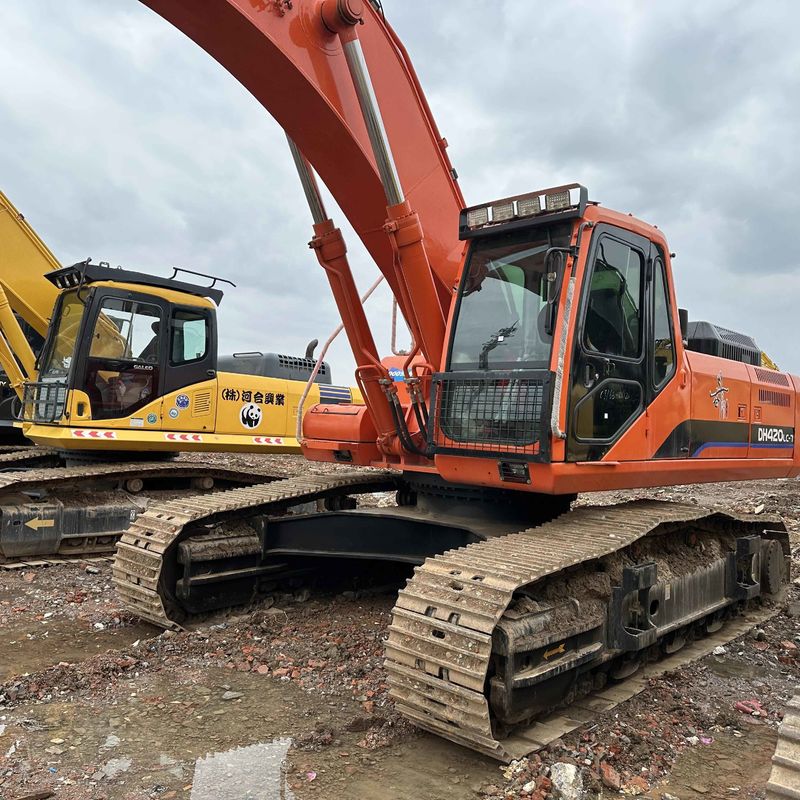 Использованный экскаватор Doosan Digger DH420LC-7 вторая рука 42 тонны большой тип ползучий экскаватор