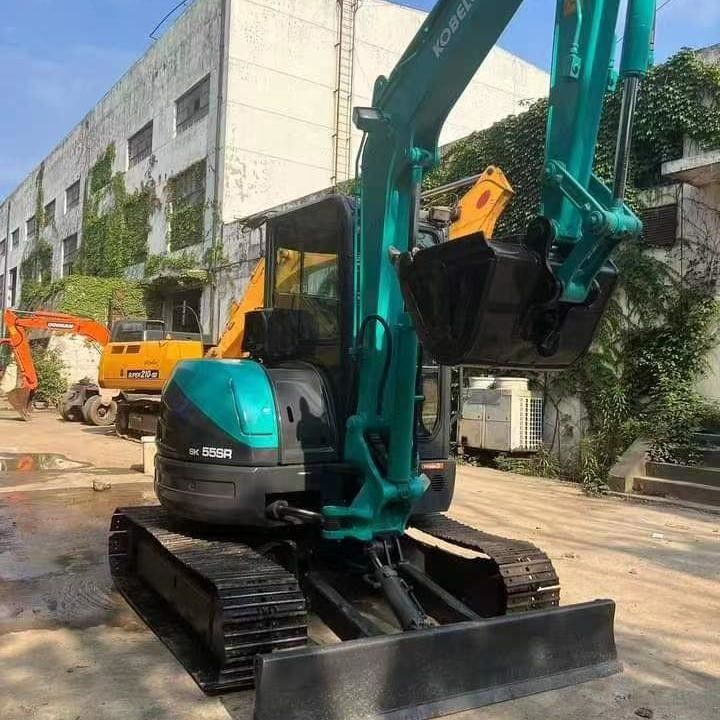 Использованный кобелко экскаватор SK55 вторая рука 5,5 тонны Малый тип мини-крейлер экскаватор