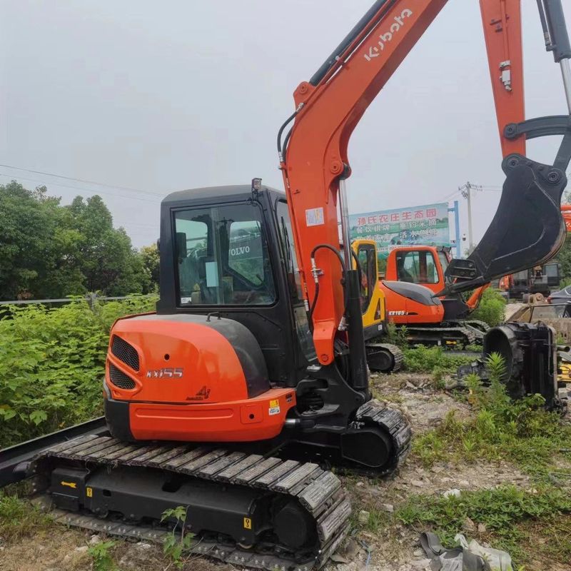 Подержанный Kubota Digger KX155 вторая рука 5,5 тонны Малый тип мини-кралер экскаватор