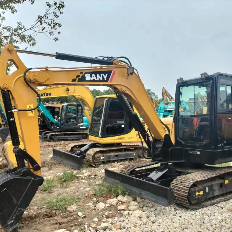 Использованный SANY Digger SY60 вторая рука 6тонный мини-экскаватор малого типа