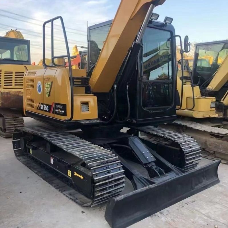 Подержанный SANY Digger SY75 вторая рука 7,5 тонны Малый тип мини-кралер экскаватор
