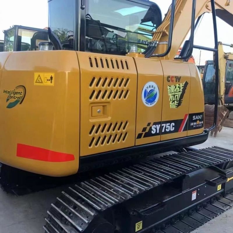 Подержанный SANY Digger SY75 вторая рука 7,5 тонны Малый тип мини-кралер экскаватор