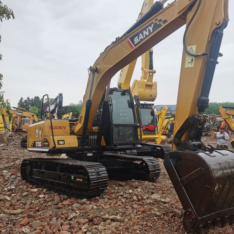 Подержанный SANY Digger SY155C вторая рука 15.5 на небольшом экскаваторе