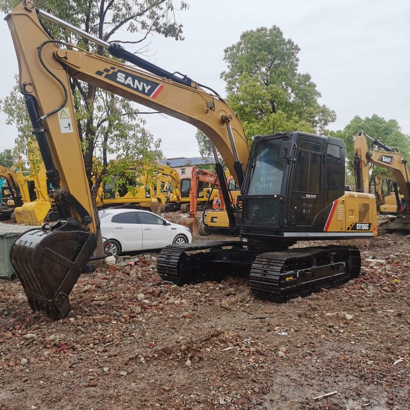 Подержанный SANY Digger SY155C вторая рука 15.5 на небольшом экскаваторе