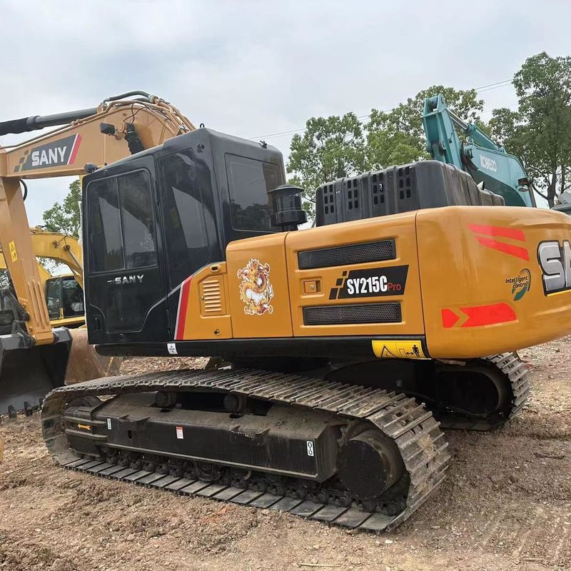 Подержанный SANY Digger SY215C использованный 21.5 на экскаваторе среднего типа