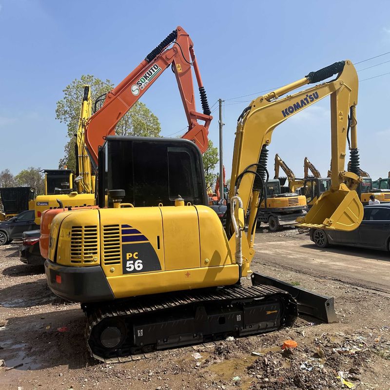 Использованный экскаватор Komatsu PC56-7 вторая рука 5,3тонный мини-скрыватель малого типа