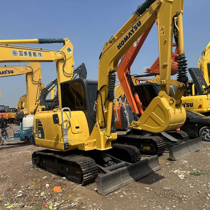 Использованный экскаватор Komatsu PC56-7 вторая рука 5,3тонный мини-скрыватель малого типа