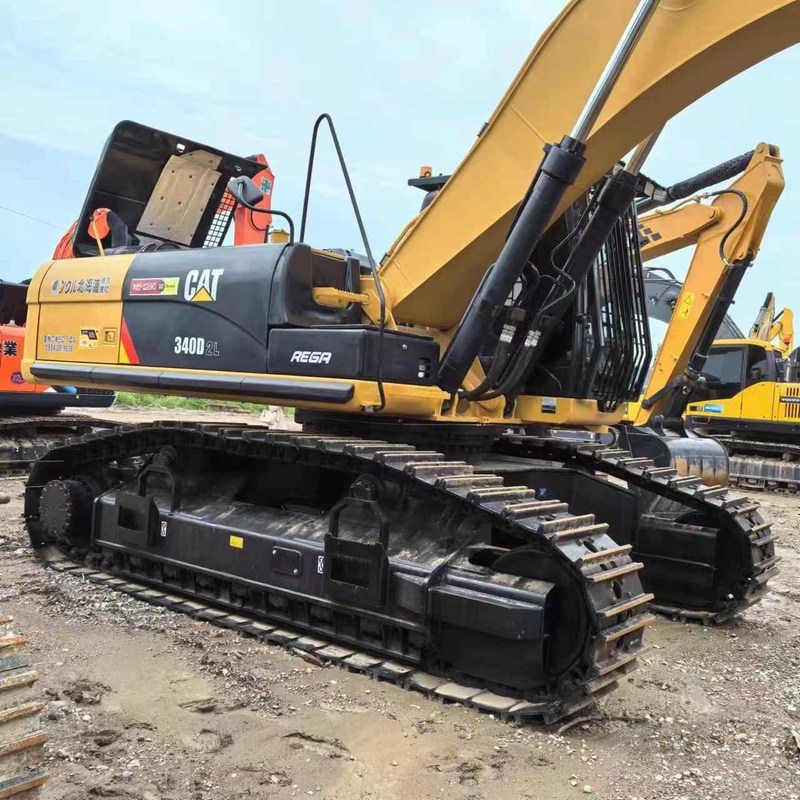 Большой бывший в употреблении экскаватор CAT 340D2 40-тонный гусеничный экскаватор 208 кВт с ковшом 1,9 м3
