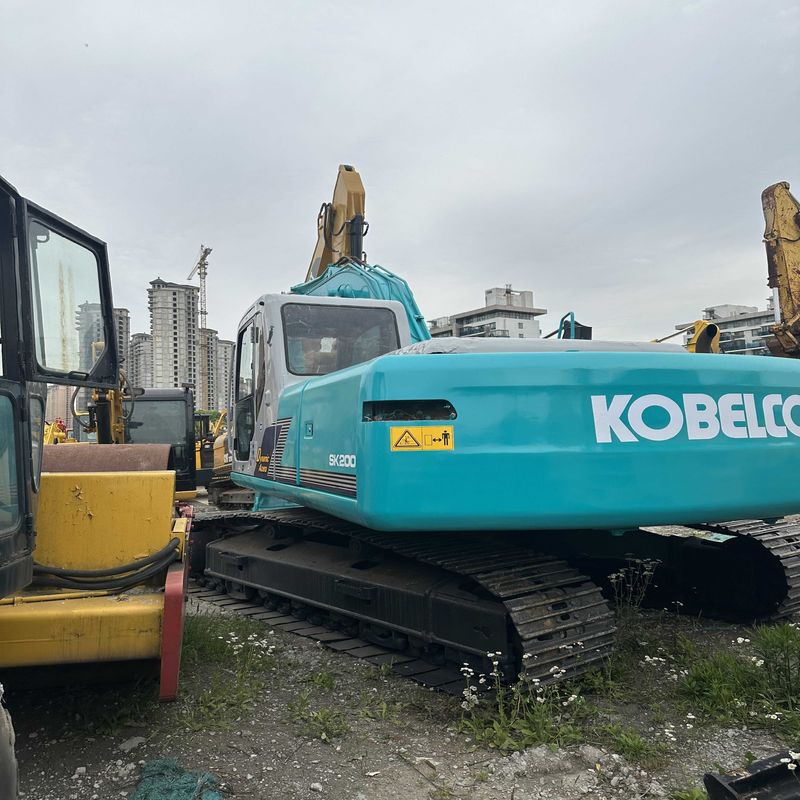 Использованный кобелко экскаватор SK200D вторая рука 20тонный экскаватор среднего типа