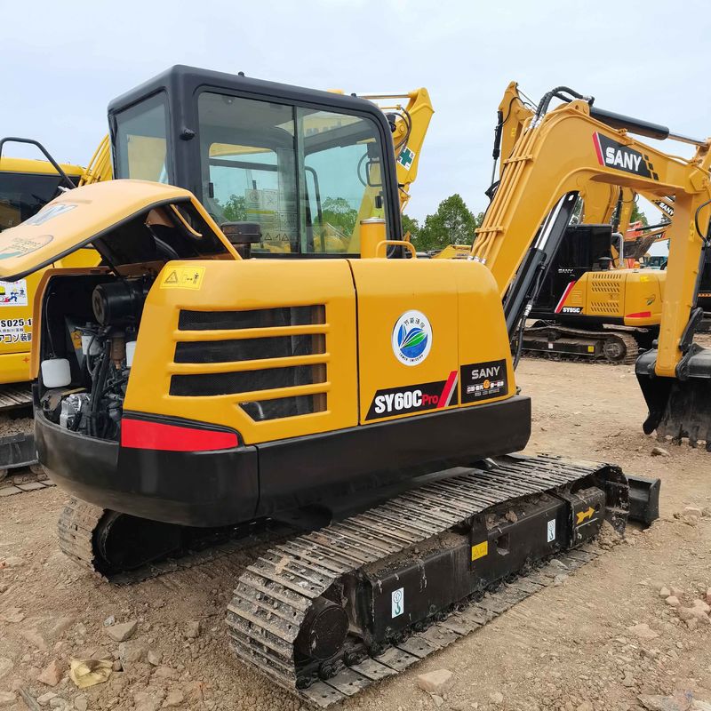 Использованный SANY Digger SY60 вторая рука 6тонный мини-экскаватор малого типа