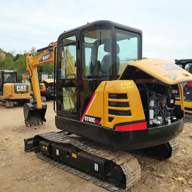 Использованный SANY Digger SY60 вторая рука 6тонный мини-экскаватор малого типа