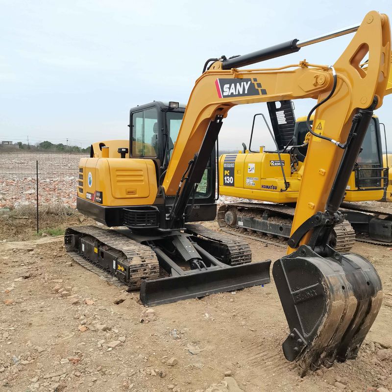 Использованный SANY Digger SY60 вторая рука 6тонный мини-экскаватор малого типа