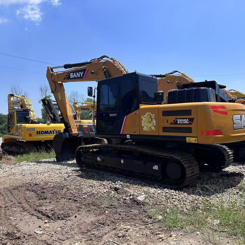 Подержанный SANY Digger SY215C вторая рука 21.5 на экскаваторе среднего типа