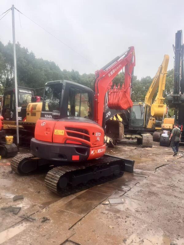 Б/у Kubota Digger KX163 5,5 тонны Мини-гусеничный экскаватор малого типа мощностью 35,5 кВт с ковшом 0,19 м3