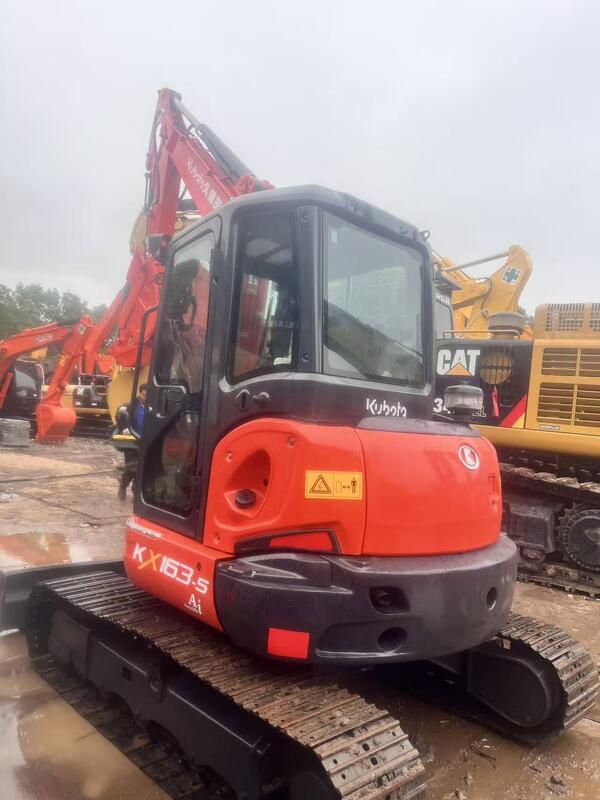 Б/у Kubota Digger KX163 5,5 тонны Мини-гусеничный экскаватор малого типа мощностью 35,5 кВт с ковшом 0,19 м3